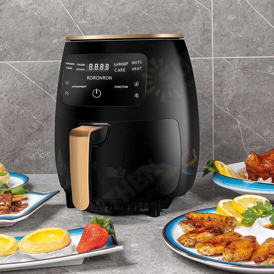 1400W 4.5L Air Fryer Oil Health Fryer Cooker Home Multifunction Smart Touch LCD Deep Airfryer Pizza Fryer for French Fries