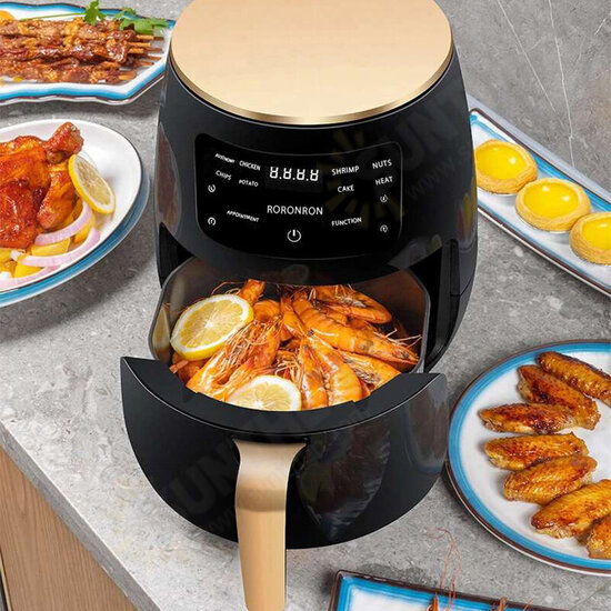 1400W 4.5L Air Fryer Oil Health Fryer Cooker Home Multifunction Smart Touch LCD Deep Airfryer Pizza Fryer for French Fries