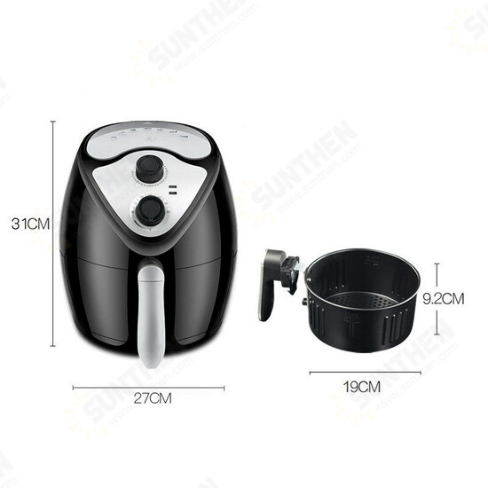 2.6L 1300W 110V Air Fryer Cooker Oven LCD Low Fat Health Food Frying Litre