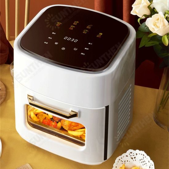 AF5 1400W 220V 15L Air Fryer 360° Surround Heating Digital LCD Display Hot Oven Cooker with Removable Dishwasher Safety Basket