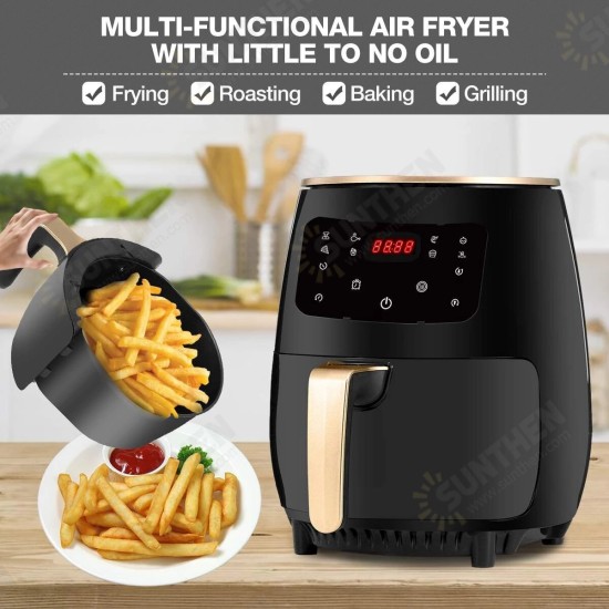 1800W 4.5L Air Fryer Oil Health Fryer Cooker 110V/220V Multifunction Smart Touch LCD Airfryer French fries Pizza Fryer 1800W 4.5L Air Fryer Oil Health Fryer Cooker 110V/220V Multifunction Smart Touch LCD Airfryer French fries Pizza Fryer
