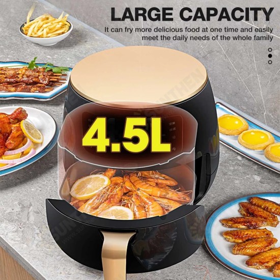 1800W 4.5L Air Fryer Oil Health Fryer Cooker 110V/220V Multifunction Smart Touch LCD Airfryer French fries Pizza Fryer 1800W 4.5L Air Fryer Oil Health Fryer Cooker 110V/220V Multifunction Smart Touch LCD Airfryer French fries Pizza Fryer
