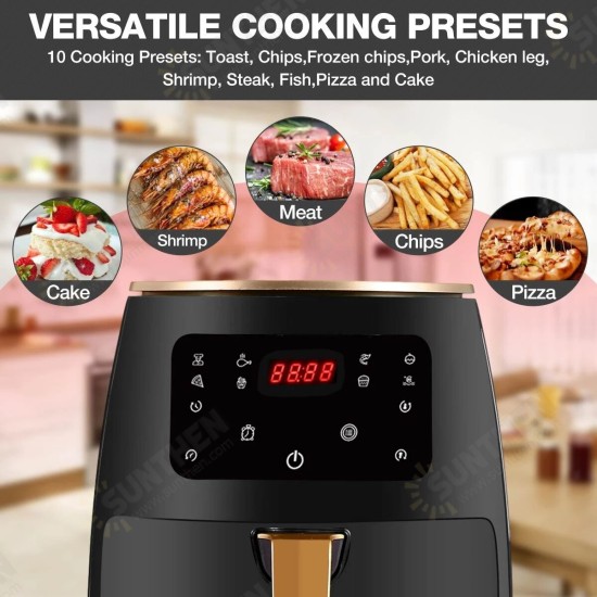 1800W 4.5L Air Fryer Oil Health Fryer Cooker 110V/220V Multifunction Smart Touch LCD Airfryer French fries Pizza Fryer 1800W 4.5L Air Fryer Oil Health Fryer Cooker 110V/220V Multifunction Smart Touch LCD Airfryer French fries Pizza Fryer
