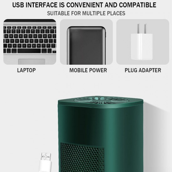 5W Portable USB Negative Ion Air Purifier Low Noise Removal of Formaldehyde PM2.5 for Home Office Car