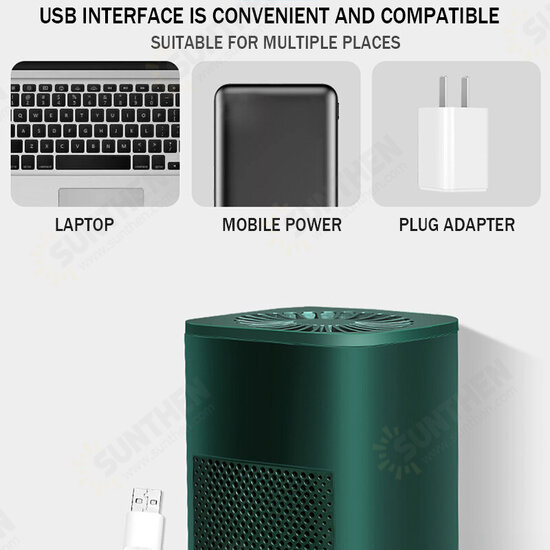 5W Portable USB Negative Ion Air Purifier Low Noise Removal of Formaldehyde PM2.5 for Home Office Car