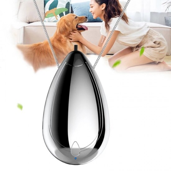 Portable Air Purifier USB Rechargeable Mini Air Cleaner Necklace with Chain