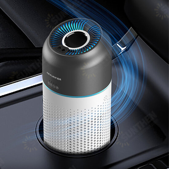 Mini Air Purifier Double-layer Filter Purification USB Charging Low Noise Removal of Formaldehyde PM2.5 for Home Office Car