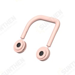 Mini Portable Neck Hanging Leafless Fan 3 Adjustable Wind Speed USB Rechargeable Double Head Cooling Mini Portable Neck Hanging Leafless Fan 3 Adjustable Wind Speed USB Rechargeable Double Head Cooling
