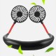 Portable Neck Hanging Fan USB Rechargeable Neckband Sport Lazy Cooler Double Head Cooling