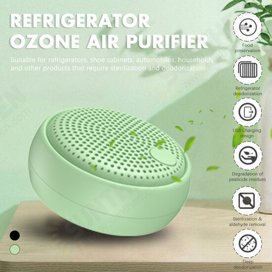 Portable USB Refrigerator Air Purifier Ozone Disinfection 800mAh Battery Food Prevetion Purifier for Home Car Shoe Cabinets