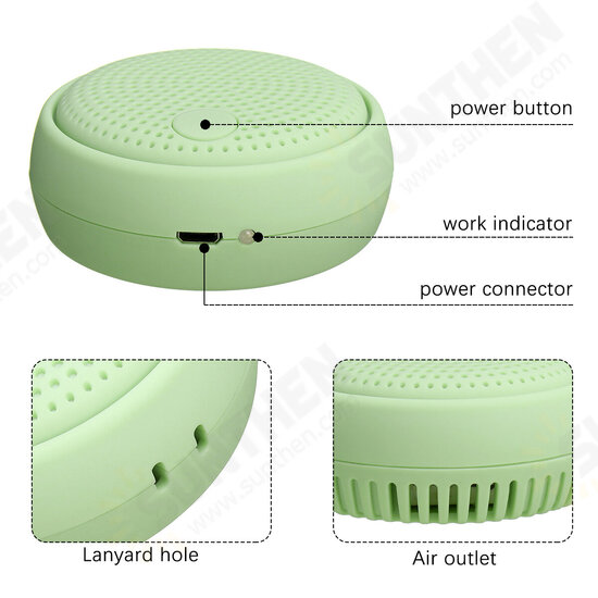 Portable USB Refrigerator Air Purifier Ozone Disinfection 800mAh Battery Food Prevetion Purifier for Home Car Shoe Cabinets