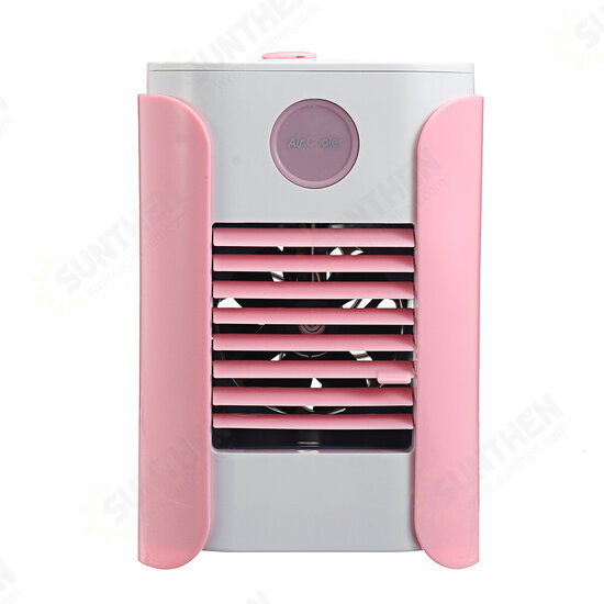 USB Mini Portable Bluetooth Radio Air Cooler Humidifier Conditioning Mute Spray Cooling Fan