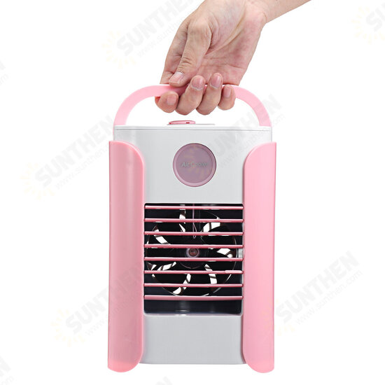 USB Mini Portable Bluetooth Radio Air Cooler Humidifier Conditioning Mute Spray Cooling Fan