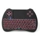 KP-810-21Q 2.4G Wireless Spainish Three Color Backlit Mini Keyboard Touchpad Air Mouse