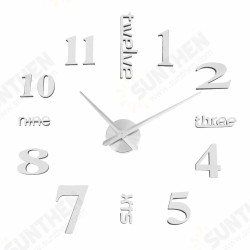 50-60CM/100-120CM 3D Vintage DIY Silent Mirror Wall Clock For Home Art Decor 50-60CM/100-120CM 3D Vintage DIY Silent Mirror Wall Clock For Home Art Decor