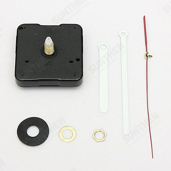 White & Red Hands DIY Quartz Black Wall Clock Movement Repair Parts