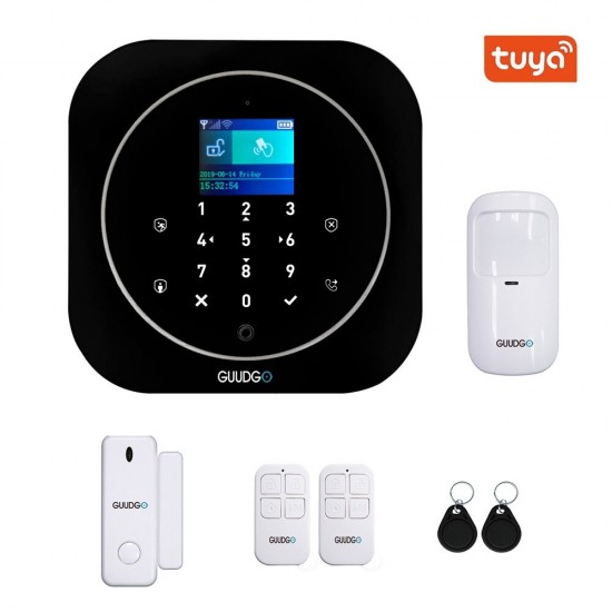 Tuya APP Smart WiFi GSM Home Security Alarm System Sensor Alarm 433MHz Compatible With Alexa Google Home IFTTT