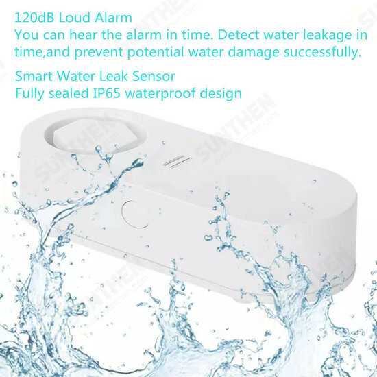 433MHz 120dB Wireless WIFI Waterproof Water Leak Flooding Sensor Alarm with Buzzer