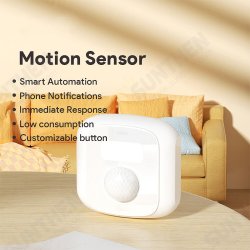 Tuya Smart WiFi Motion Sensor with IR Detection, App Control and Alarm for Home Security Tuya Smart WiFi Motion Sensor with IR Detection, App Control and Alarm for Home Security