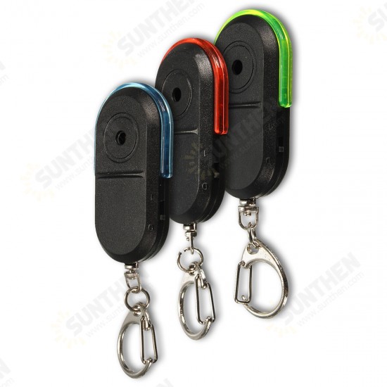 Wireless Anti-Lost Alarm Key Finder Locator Keychain Whistle Sound with LED Light