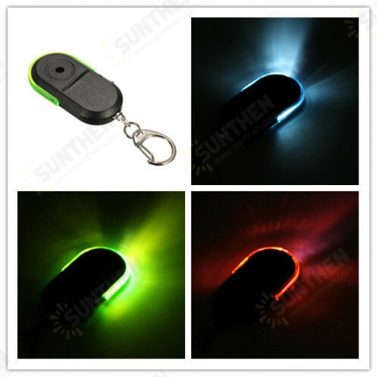 Wireless Anti-Lost Alarm Key Finder Locator Keychain Whistle Sound with LED Light