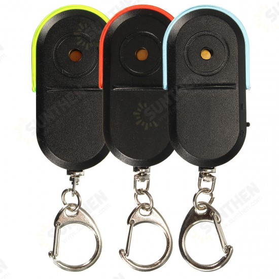 Wireless Anti-Lost Alarm Key Finder Locator Keychain Whistle Sound with LED Light