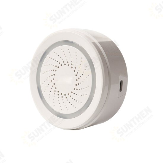 ZB/WIFI 3 In 1 Wifi Siren Alarm Linkage 90dB Sound Light Sensor Smart Home Tuya Smart Life APP Alarm Siren For Alexa Google