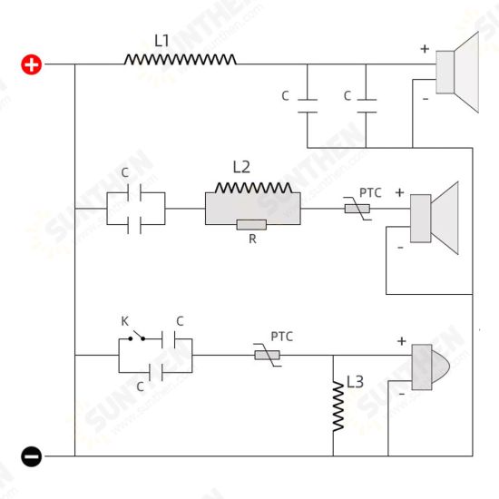 250W High-fidelity Divider Three-way Home Theater Low-speaker Modified Audio Upgrade Divider CW-3003