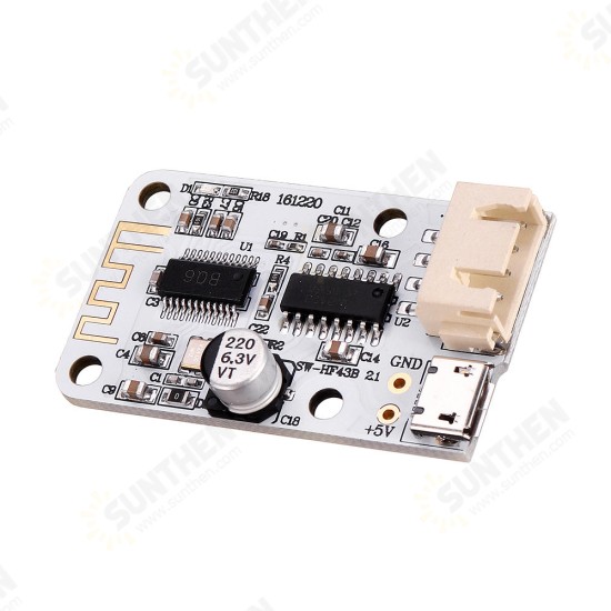 2x3W Micro USB Wireless bluetooth Speaker Audio Receiver Digital Amplifier Board 5V