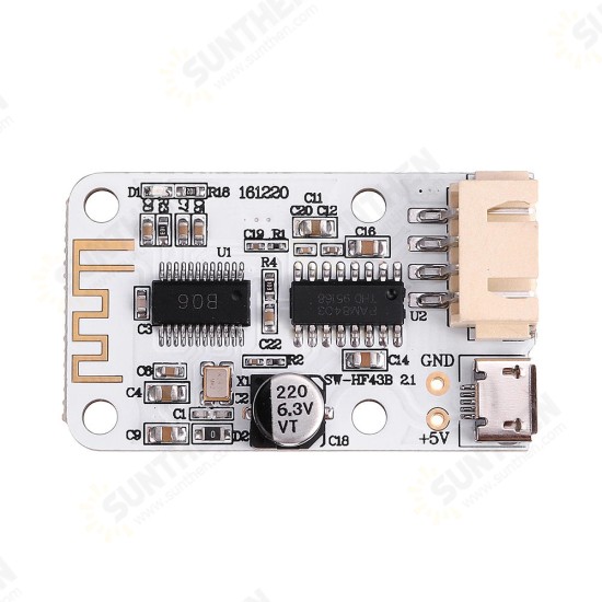 2x3W Micro USB Wireless bluetooth Speaker Audio Receiver Digital Amplifier Board 5V