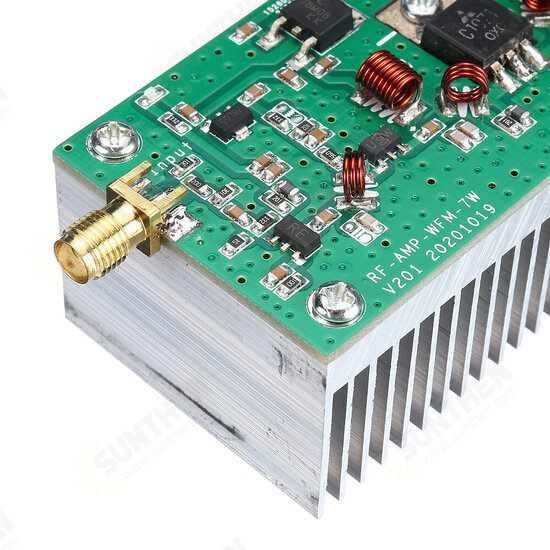 7W 65-110MHz High Frequency FM Power Amplifier Board RF Transmitting Antenna Debugging Module