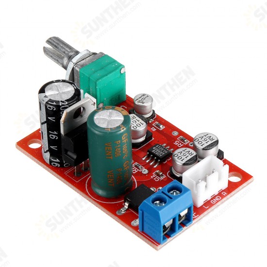 AD828 Operational Amplifier Preamplifier Board Single Power Supply with Volume Potentiometer