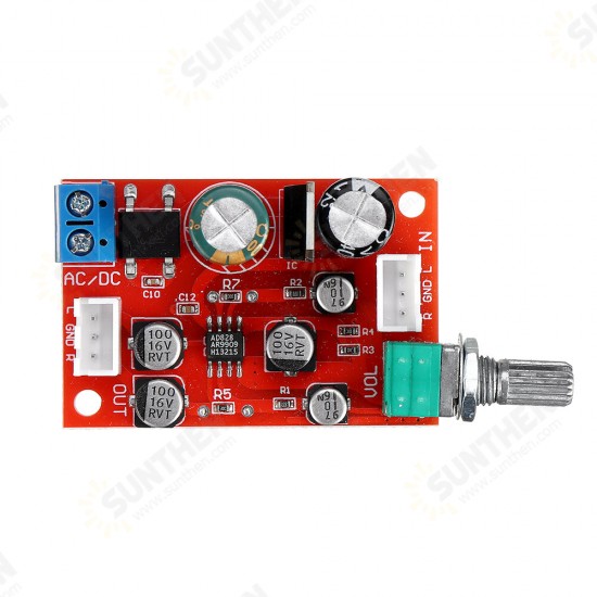 AD828 Operational Amplifier Preamplifier Board Single Power Supply with Volume Potentiometer