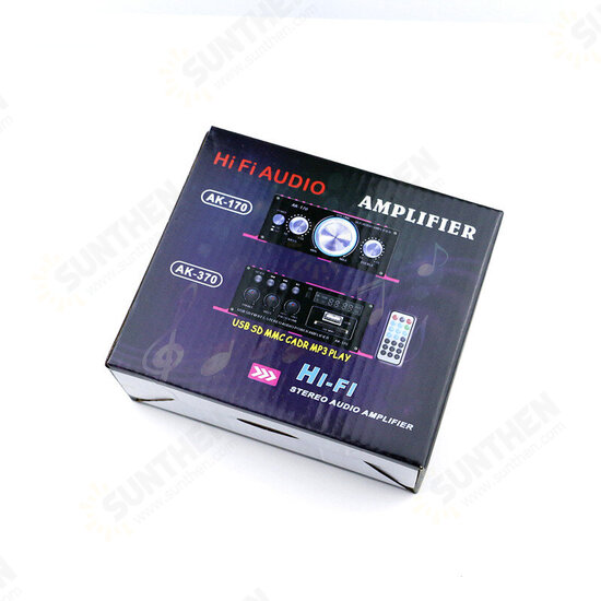 AK370 400W DC 12V / AC 220V Remote Control bluetooth HiFi Home car Stereo Amplifier Music Receiver FM Radio 20Hz-20KHz