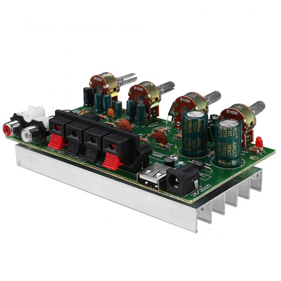 DX0409 Stereo Power Amplifier Board 2.0 Channel Balanced Sound Adjustment Small Power Amplifier Audio Modification For Car Amplifier