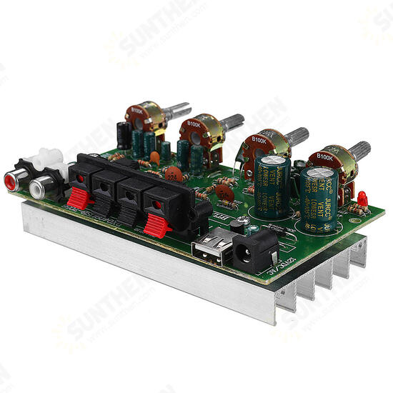 DX0409 Stereo Power Amplifier Board 2.0 Channel Balanced Sound Adjustment Small Power Amplifier Audio Modification For Car Amplifier