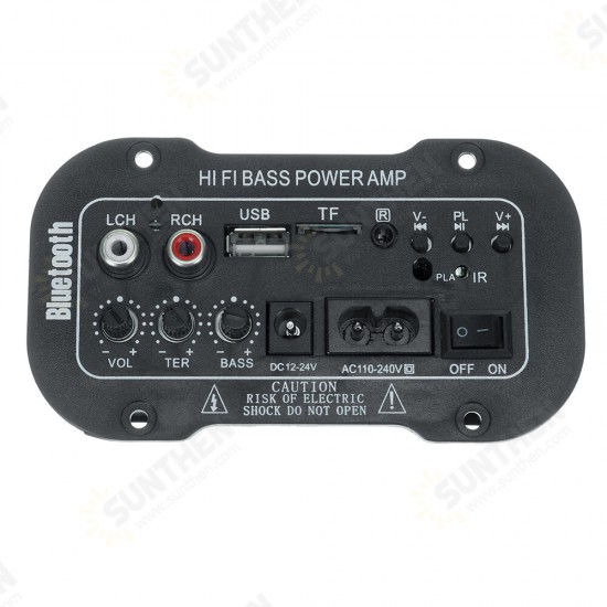 Mono Digital Amplifier Board 220V Car bluetooth HiFi Bass AMP