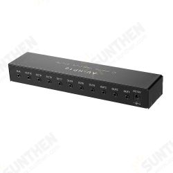 Multi-Channels Stereo Headphone Amplifier 1 Input 10 Output Audio Distributor DC 12-24V NJM4556A Independent Music Volume Control Multi-Channels Stereo Headphone Amplifier 1 Input 10 Output Audio Distributor DC 12-24V NJM4556A Independent Music Volume Control