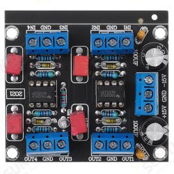 NE5532 DC Dual Power 4 Channels Pre-amplifier Disassembled Chip Driver Board Finished Board NE5532 DC Dual Power 4 Channels Pre-amplifier Disassembled Chip Driver Board Finished Board