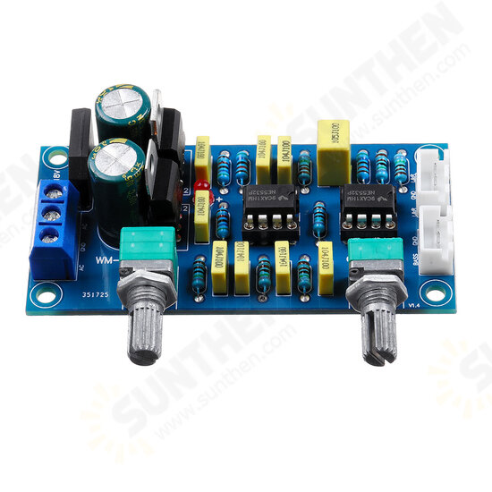 Single Power Supply HIFI Fever Grade NE5532 Tone Front Board Power Amplifier Board 2.0 Module