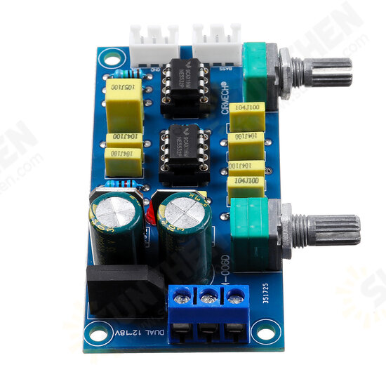 Single Power Supply HIFI Fever Grade NE5532 Tone Front Board Power Amplifier Board 2.0 Module