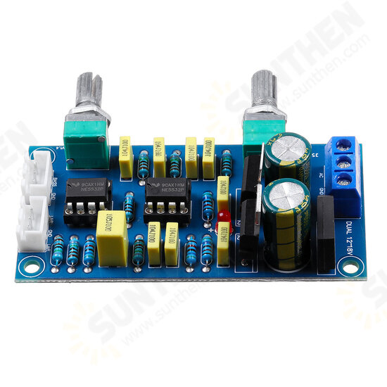 Single Power Supply HIFI Fever Grade NE5532 Tone Front Board Power Amplifier Board 2.0 Module