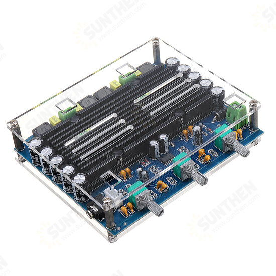 TPA3116D2 150W Digital Power Amplifier Board Digital Audio Amplifier Board 2.0 Channel with Acrylic Shell