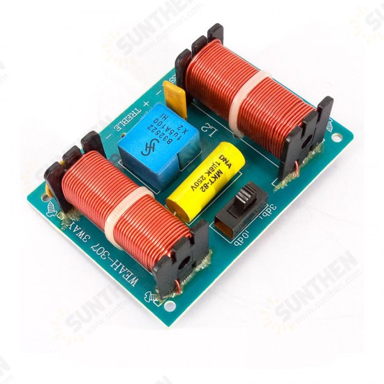 WEAH-307 3 Way Audio Speaker Crossover 100W Filter Treble Mediant Bass Frequency Divider Module