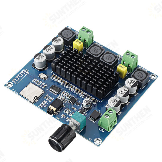 XH-A105 TDA7498 Digital bluetooth Power Amplifier Board Ultra Long Distance Support AUX Onboard Potentiometer Dual 100W