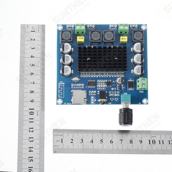 XH-A105 TDA7498 Digital bluetooth Power Amplifier Board Ultra Long Distance Support AUX Onboard Potentiometer Dual 100W