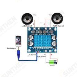 XH-A232 Class D Digital Audio Amplifier Board HD Audio Amplifier Module Power Supply 12-24V Output 30W*2 XH-A232 Class D Digital Audio Amplifier Board HD Audio Amplifier Module Power Supply 12-24V Output 30W*2