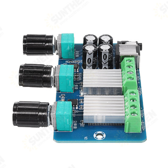 XH-A355 20W+10W+10W 2.1 Channel Stereo Audio Digital Power Amplifier Board Bass Subwoofer AMP Aplificador Audio DC 12V