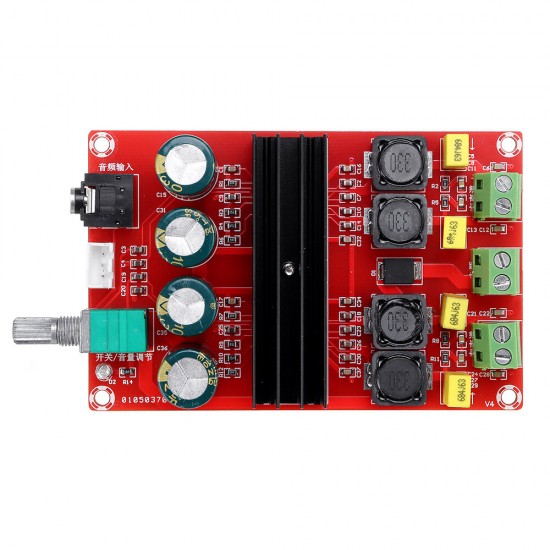 XH-M190 TDA3116D2 2x100W High Power Digital Power Amplifier Board TPA3116 Dual Channel Amplifier Board 12-24V