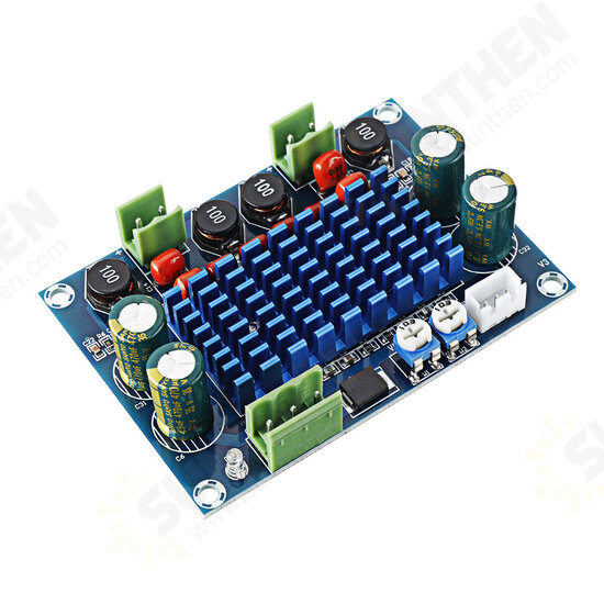 XH-M572 High-power Digital Power Amplifier Board TPA3116D2 Chassis Dedicated to Plug-in 5-28V Output 120W